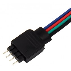 Conector 4 pin conexión tira LED RGB con cable